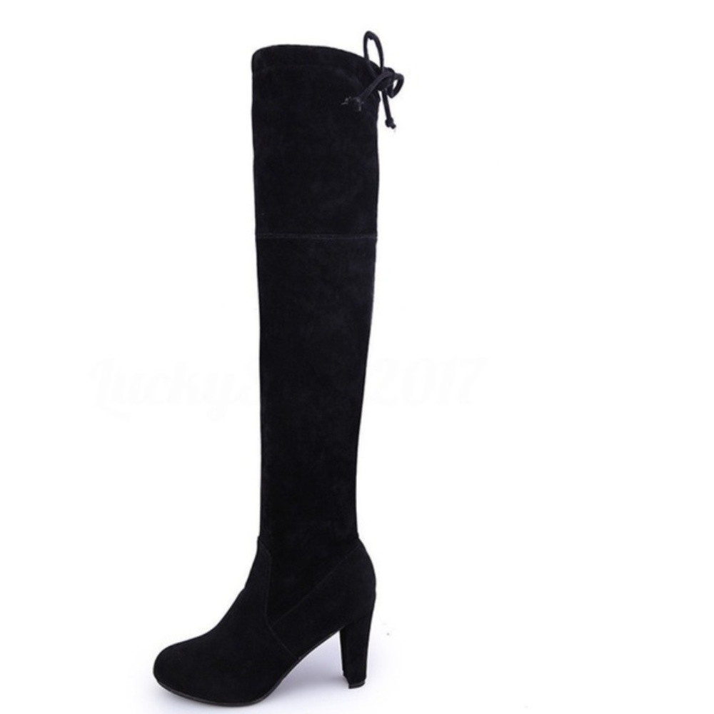 Knee High Boots - Black - Size 7